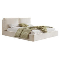 POLSTERBETT 160/200 cm mit Lattenrost, gepolstertem Kopfteil und Chenille-Bezug, Beige - Beige, Textil (160/200cm) - Redom