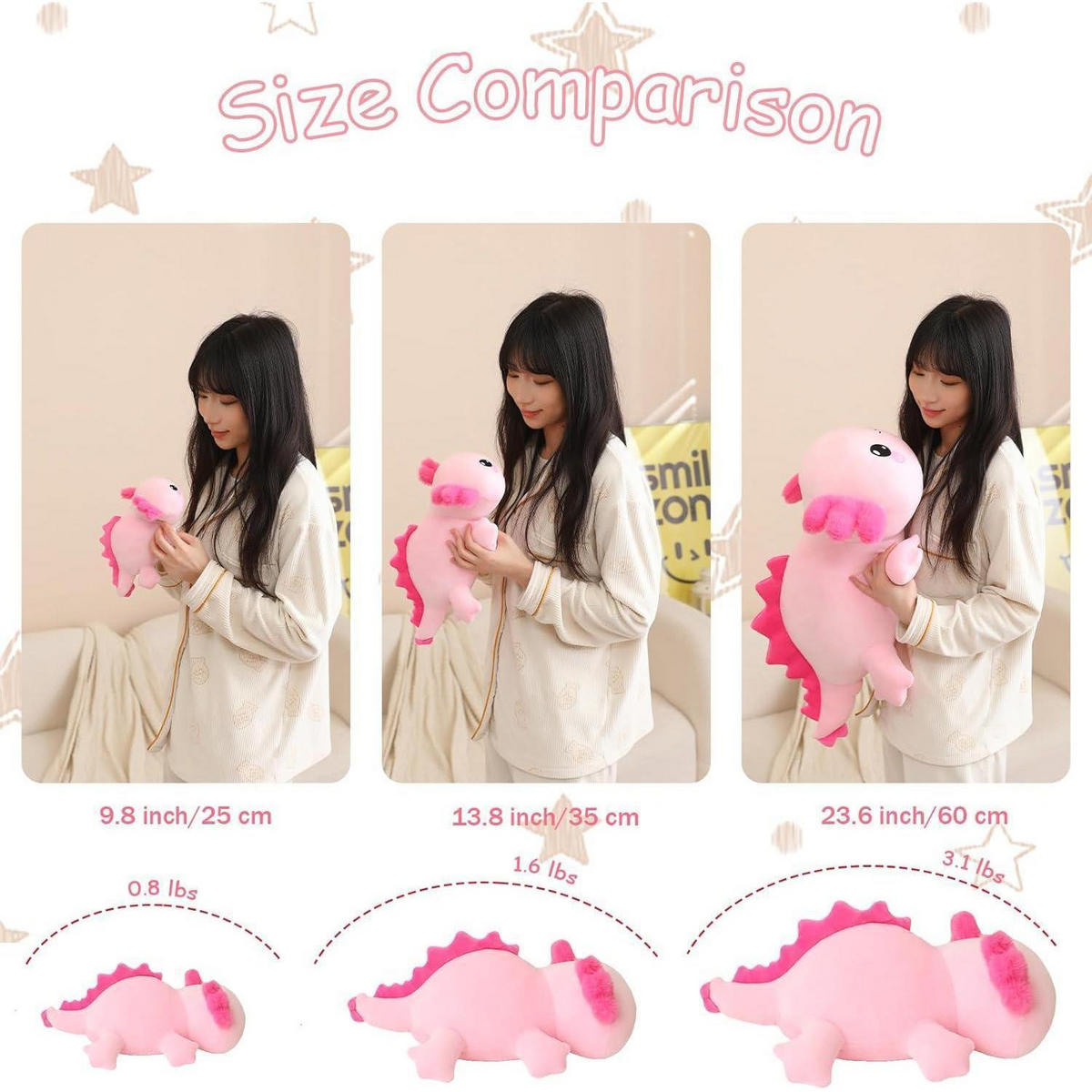 PLÜSCHTIER Axolotl 35 cm - Rosa, Textil (12.7/20.3cm)