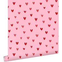 TAPETE Herzchen 50 x 900 cm - Pink, Papier (50/0.1cm) - ESTAhome