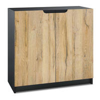 KOMMODE Logan Fronten in Eiche Natur - Eichefarben, Holzwerkstoff (82/78/37cm) - Vladon