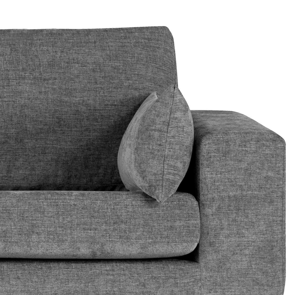 2-SITZER SOFA - Eichefarben/Dunkelgrau, Eichenholz/Textil (197/81/88cm) - home24