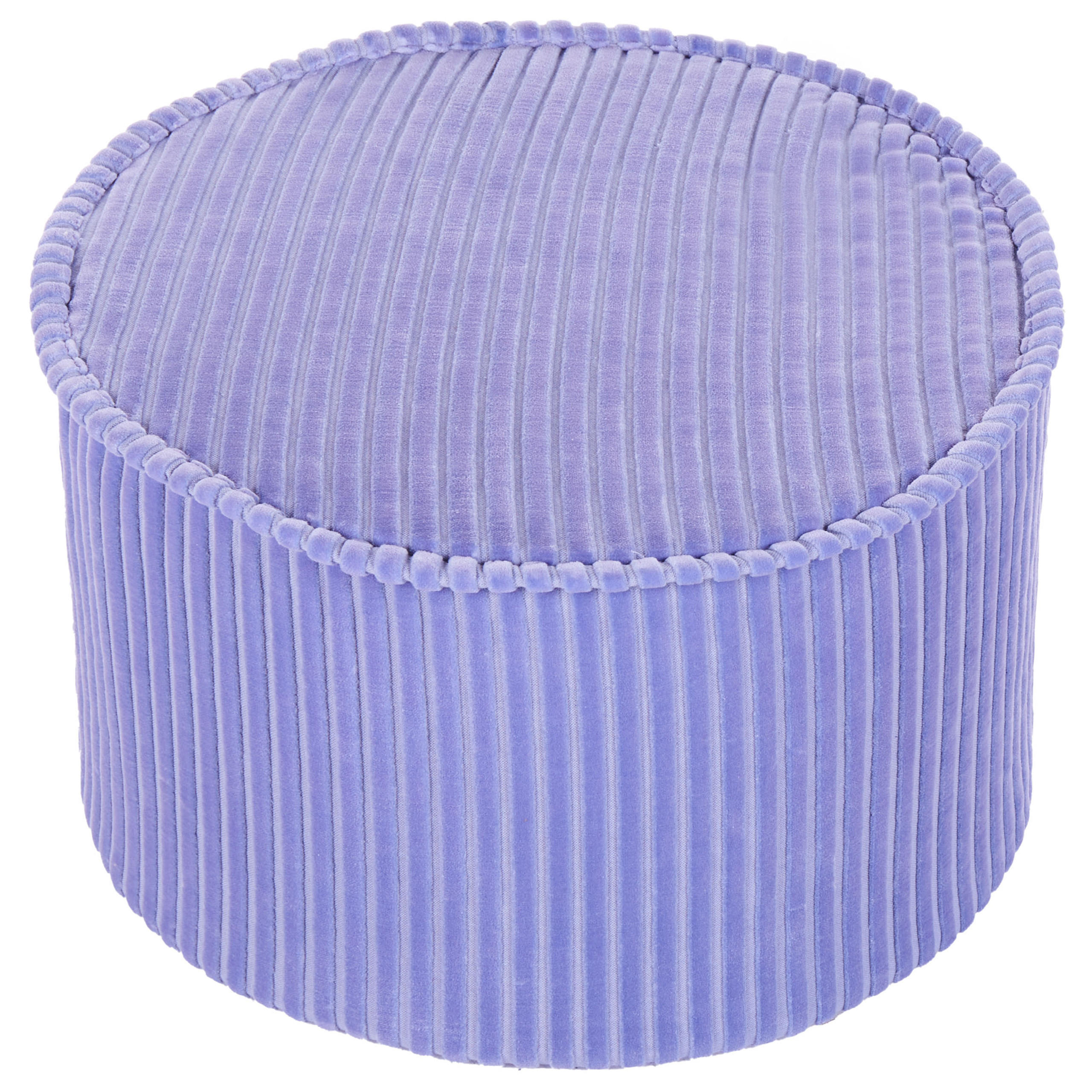 Thumbnail - Beliani Pouf, Violett, Textil, Rund, 40x25x40 cm, Wohnzimmer, Hocker, Poufs