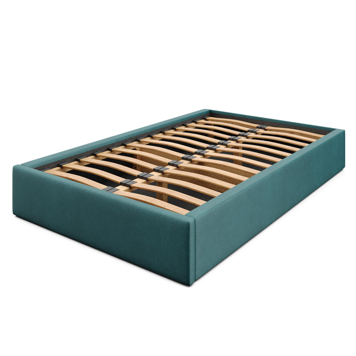 POLSTERBETT 120x200cm Bett mit Stauraum Lattenrost Türkis - Türkis, Holz/Holzwerkstoff (120/200cm) - Muralo