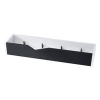 GARDEROBENPANEEL Kolmio Schwarz matt - Schwarz, Holzwerkstoff (83.5/12.5/21cm) - Vladon