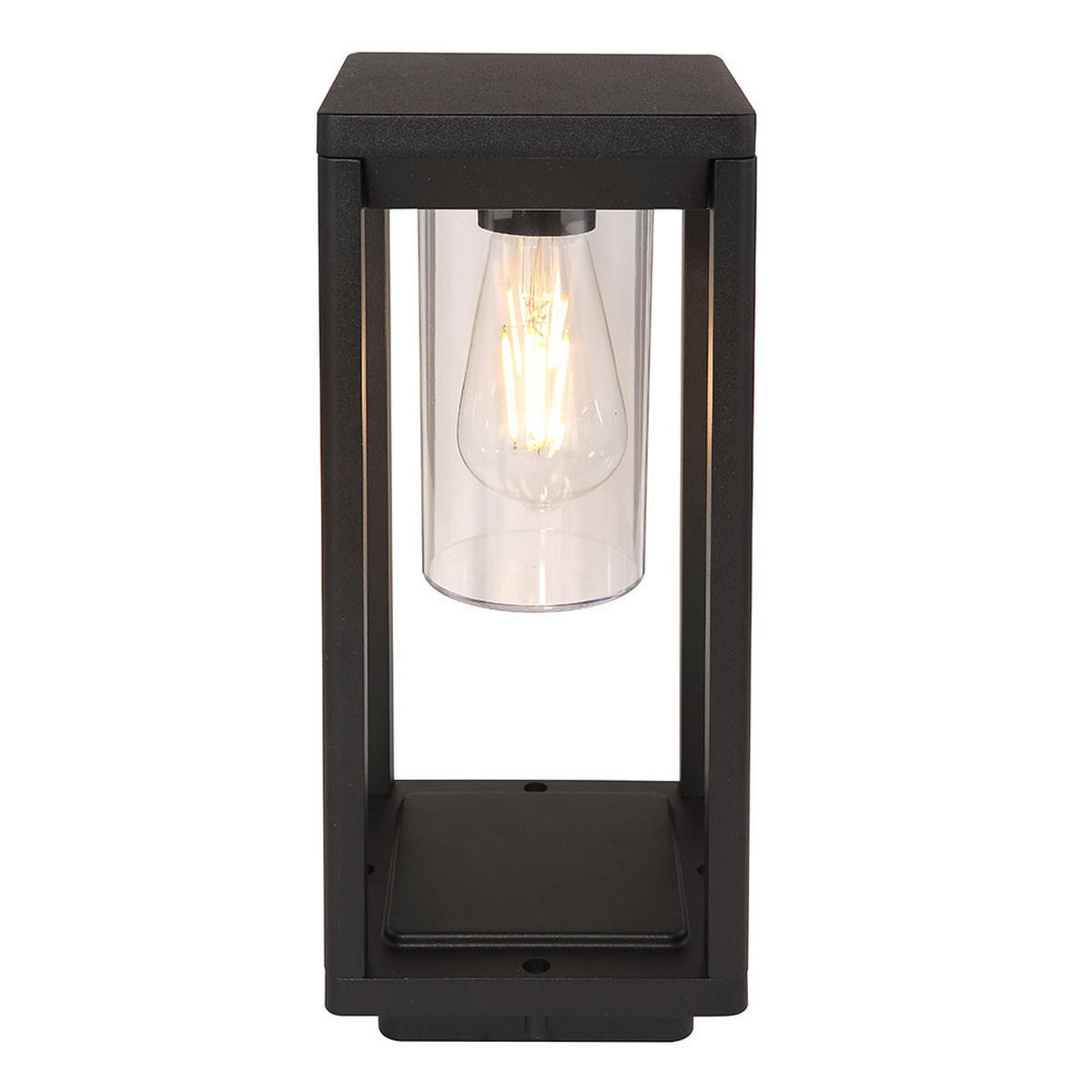 WEGELEUCHTE CANDELA Alu Schwarz - Schwarz, Kunststoff (15/15/35cm) - Globo Lighting