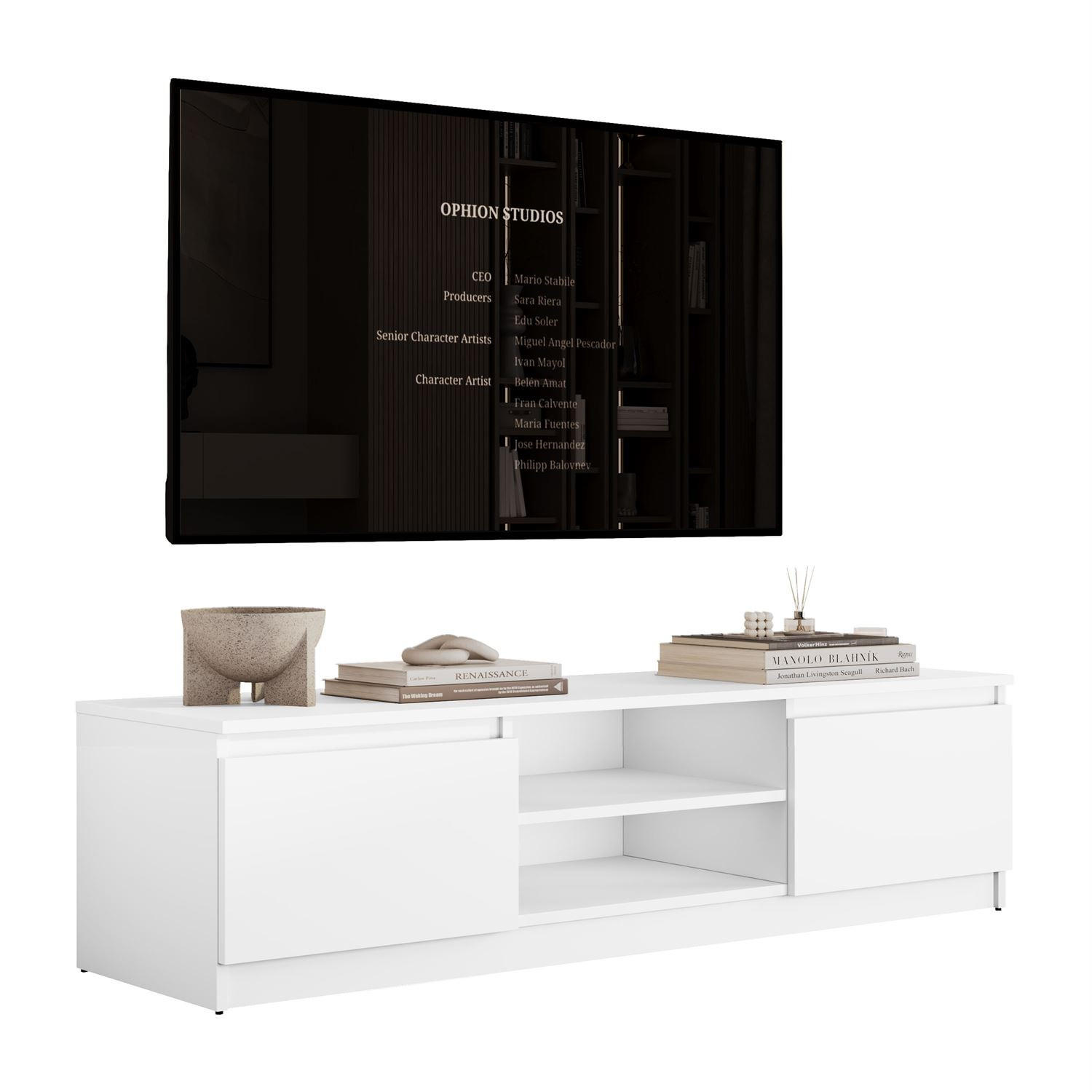Lookway Lowboard Weiß 140x36x40 cm