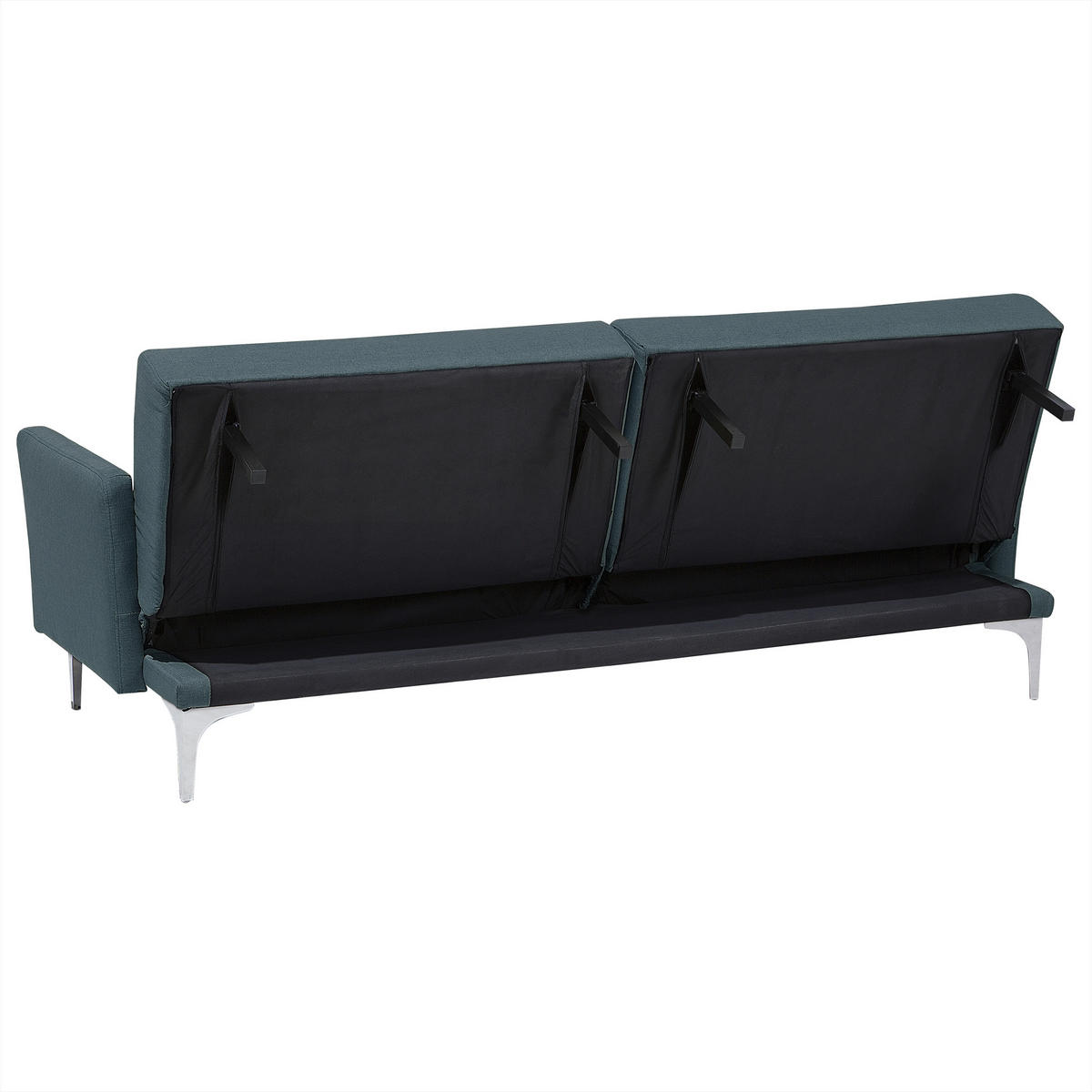 3-SITZER-SCHLAFSOFA Polyester Blau Lucan - Dunkelblau, Textil (190/75/90cm) - Beliani