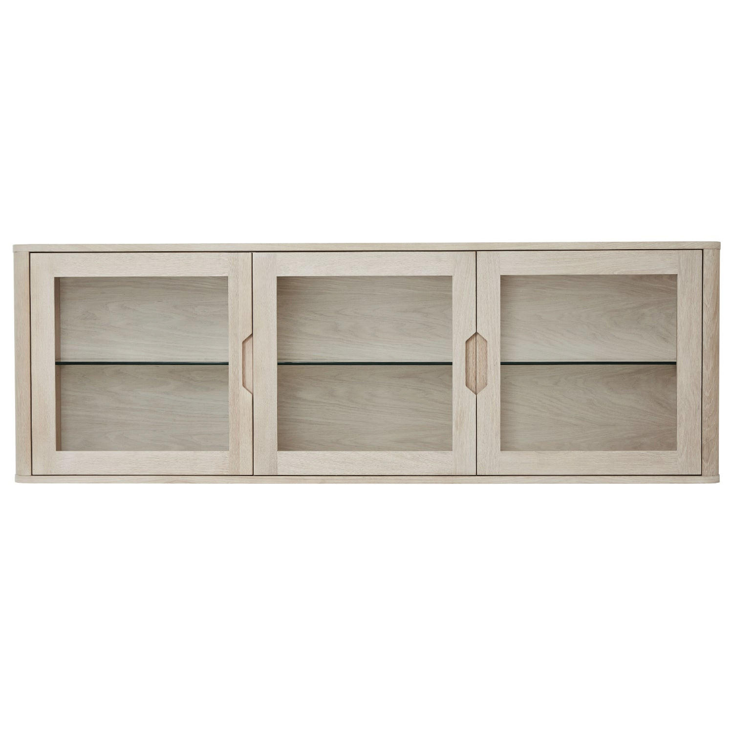 VITRINE Eiche massiv - Eichefarben, Holz (180/60/34cm) - Furnhouse