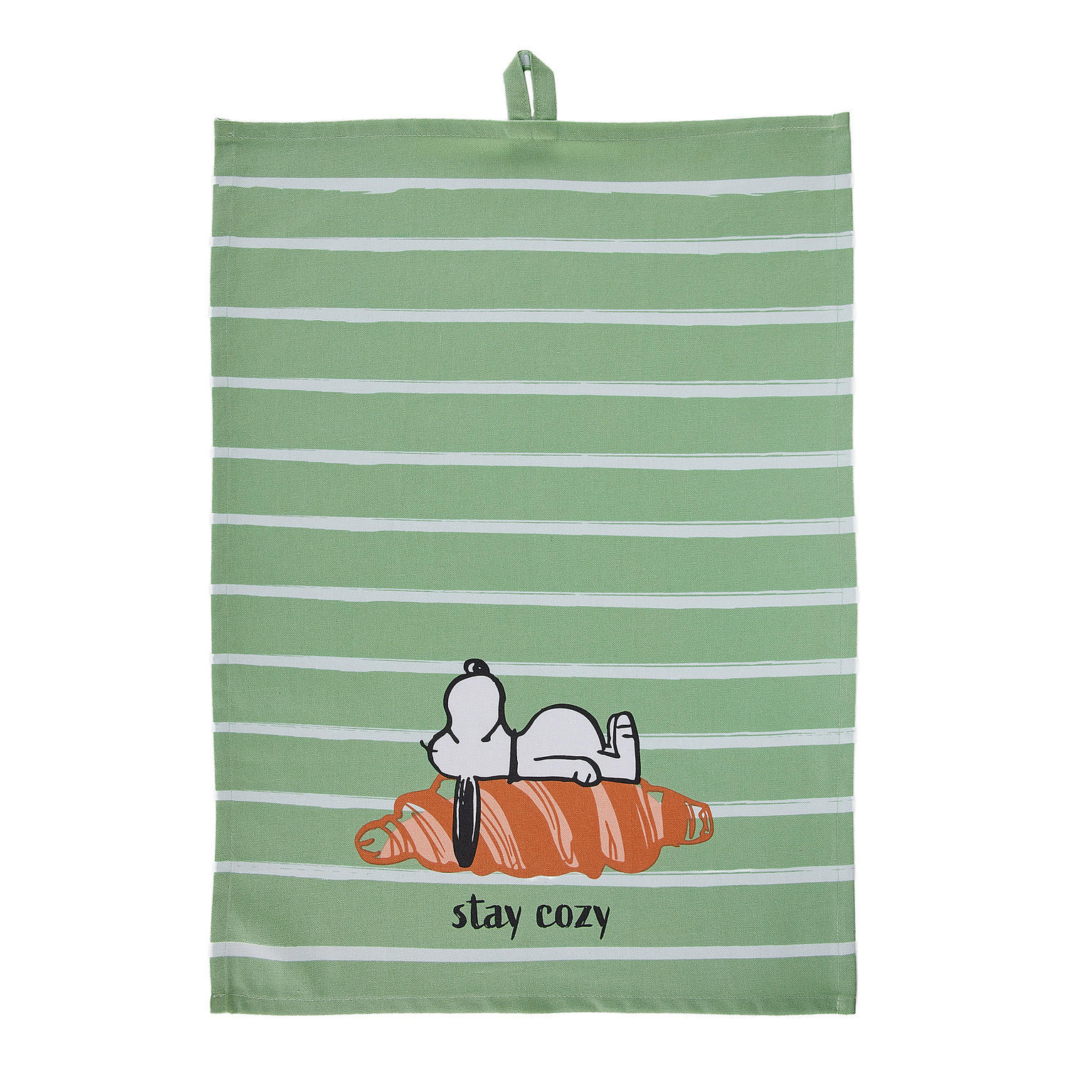 GESCHIRRTUCH Peanuts Stay Cozy - Grün, Textil (38/54cm) - Butlers