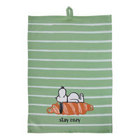 GESCHIRRTUCH Peanuts Stay Cozy - Grün, Textil (38/54cm) - Butlers