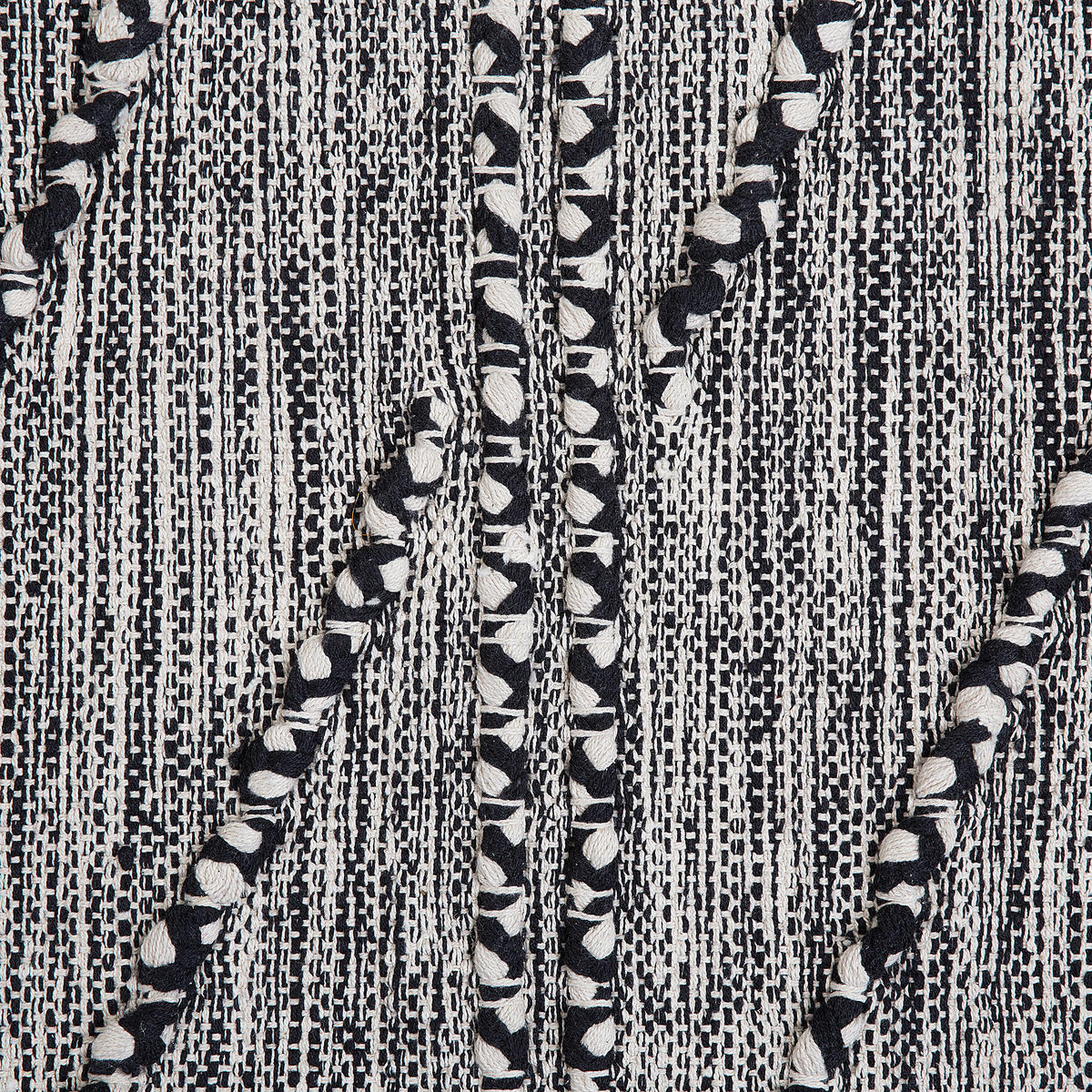 TEPPICH geflochten Termal 150/80 cm - Schwarz, Textil (80/150cm) - Beliani