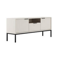 TV-MÖBEL Seattle Weiß - Schwarz/Weiß, Holzwerkstoff (135/56.4/33cm) - Petits-meubles