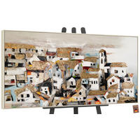 GEMÄLDE Häuschen im Sonnenlicht Schattenfugenrahmen Beige 120x60 cm - Beige, Holz (120/60cm) - YS-art gallery