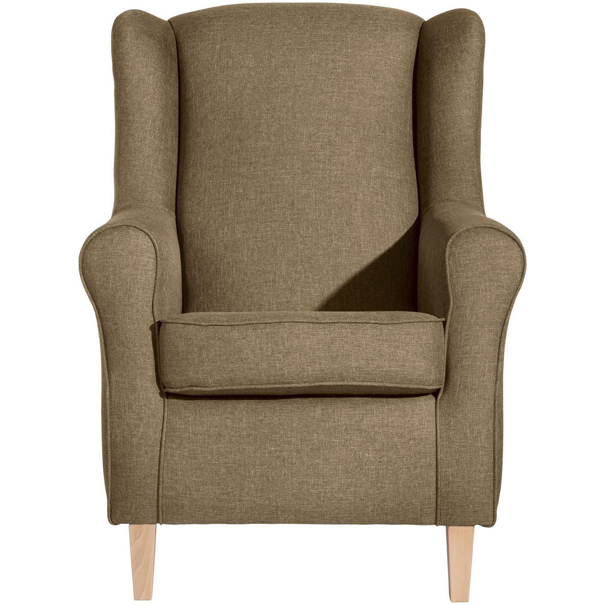 OHRENSESSEL Karlen Bezug Flachgewebe Buche natur / sand - Sandfarben/Buchefarben, Kunststoff (86/103/77cm) - 58aufmkessel