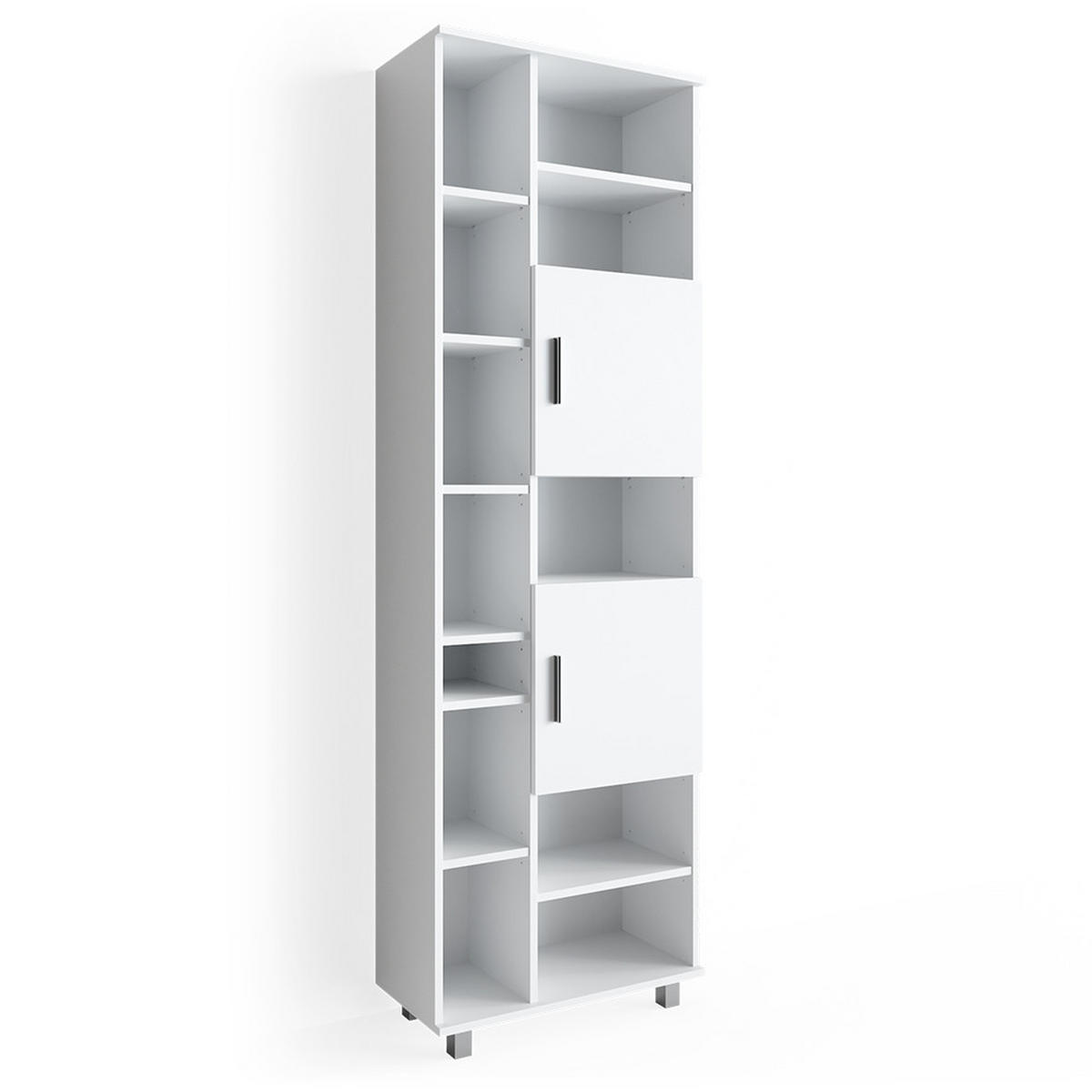 BADSCHRANK Ilias Weiß 60 x 190 cm - Weiß, Holzwerkstoff (60/190/30cm) - Vicco