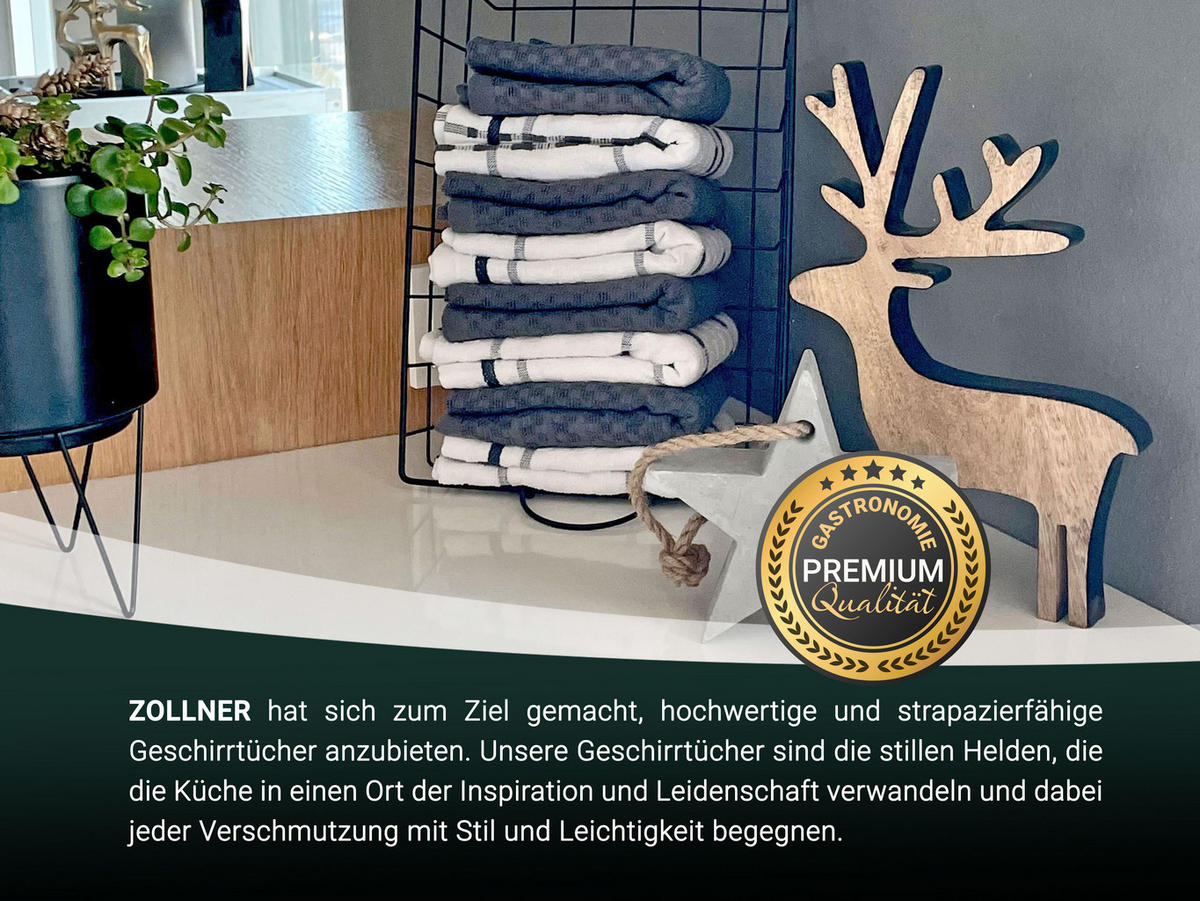 GESCHIRRTÜCHER, 10er-Set, 45x60 cm, 100% Baumwolle, farblich sortiert - Multicolor, Textil (45/60cm) - Zollner