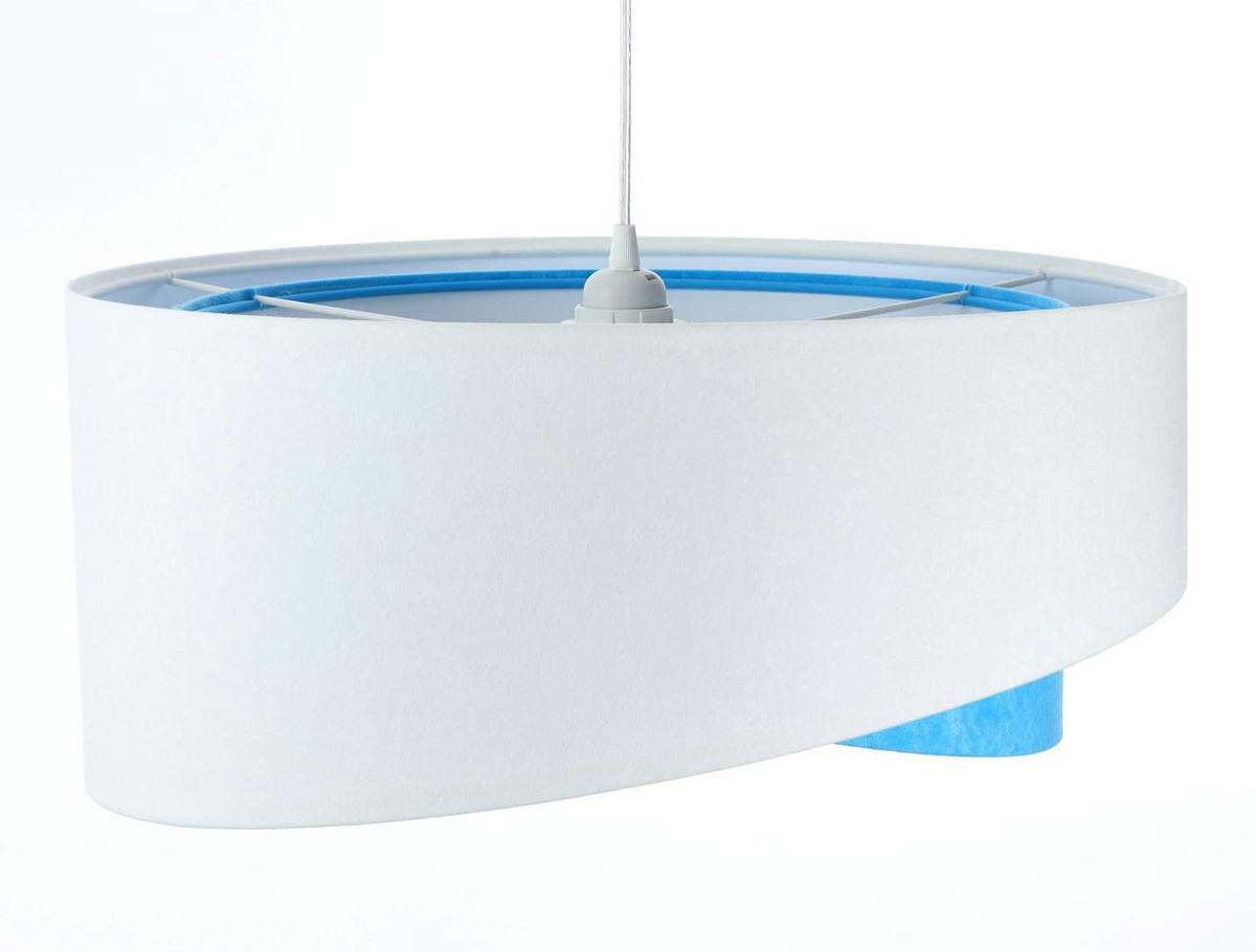 HÄNGELEUCHTE Blau 50/23 cm - Weiß, Kunststoff (50/1.3/23cm) - ONZENO