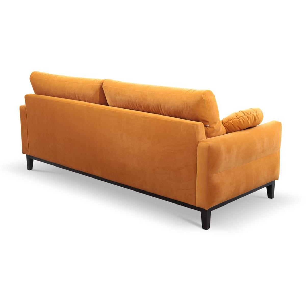 SOFA 2-SITZER Belweder Velours gelb - Wengefarben/Gelb, Holz/Textil (218/95/94cm) - Beautysofa