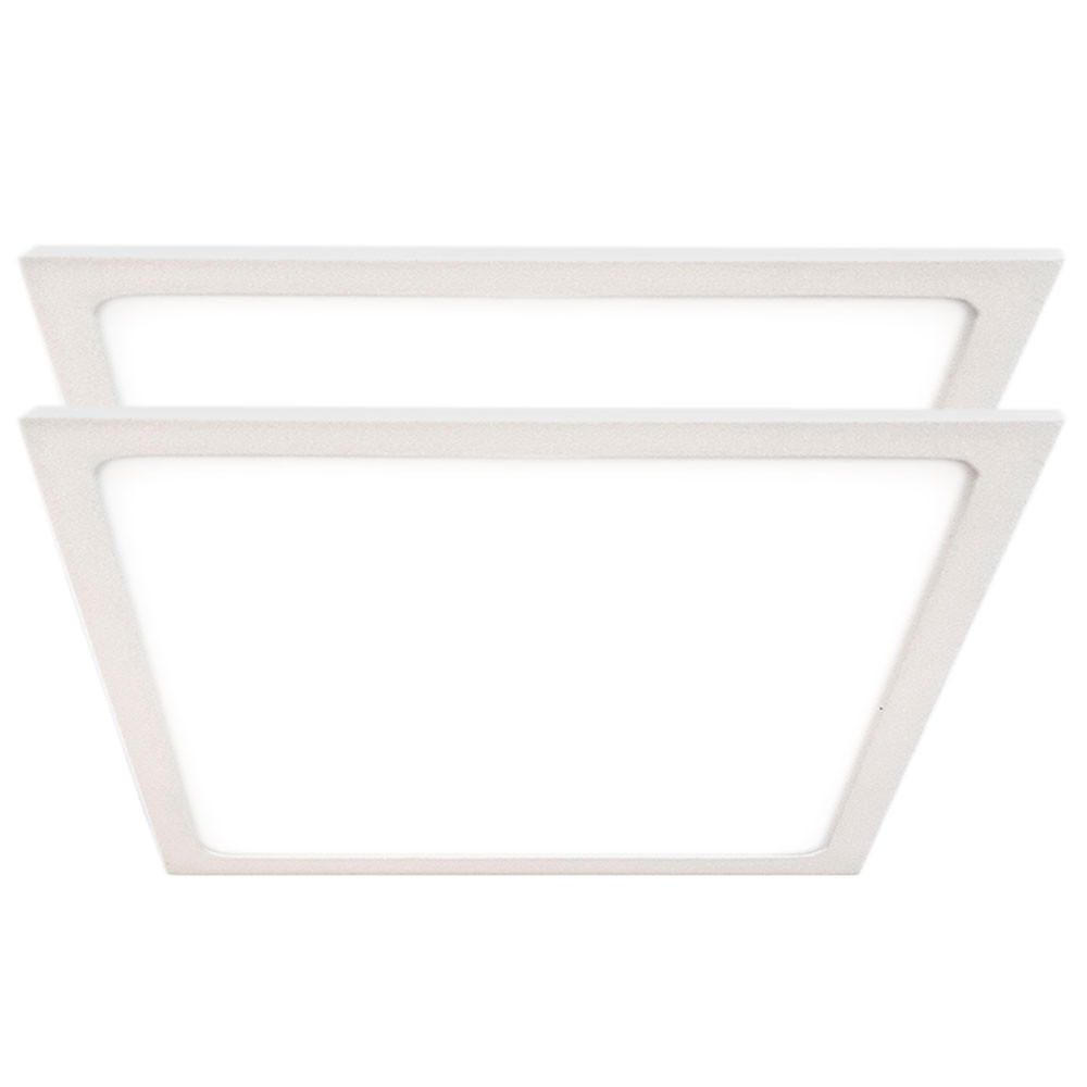 LED DECKENLEUCHTE Aufbau Weiß 2er Set - Weiß, Metall (14/14/2.4cm)