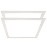 LED DECKENLEUCHTE Aufbau Weiß 2er Set - Weiß, Metall (14/14/2.4cm)