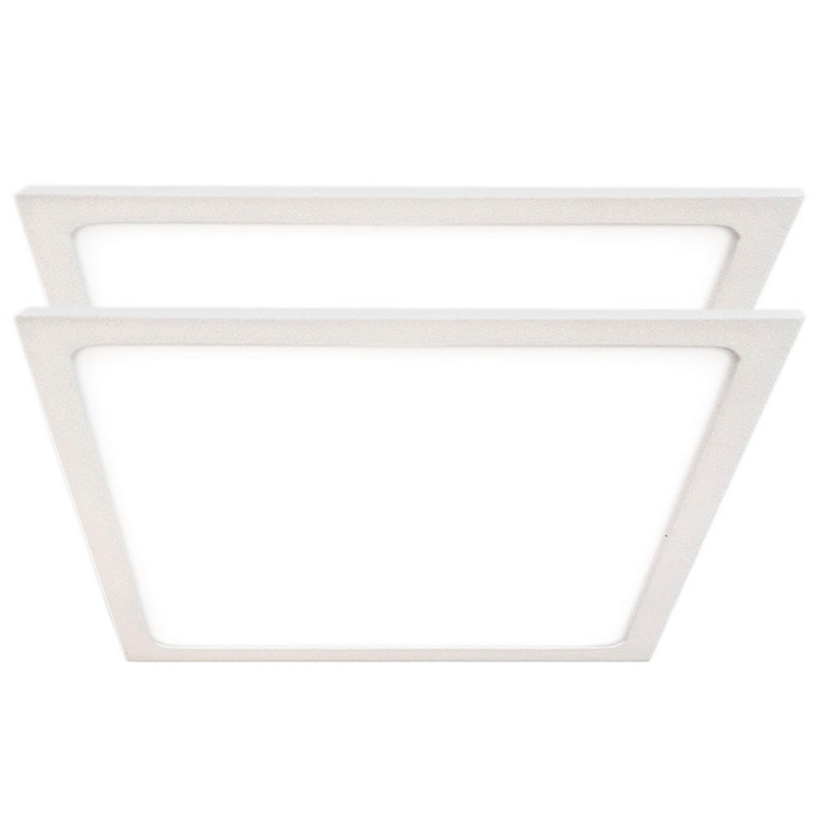 LED DECKENLEUCHTE Aufbau Weiß 2er Set - Weiß, Metall (14/14/2.4cm)