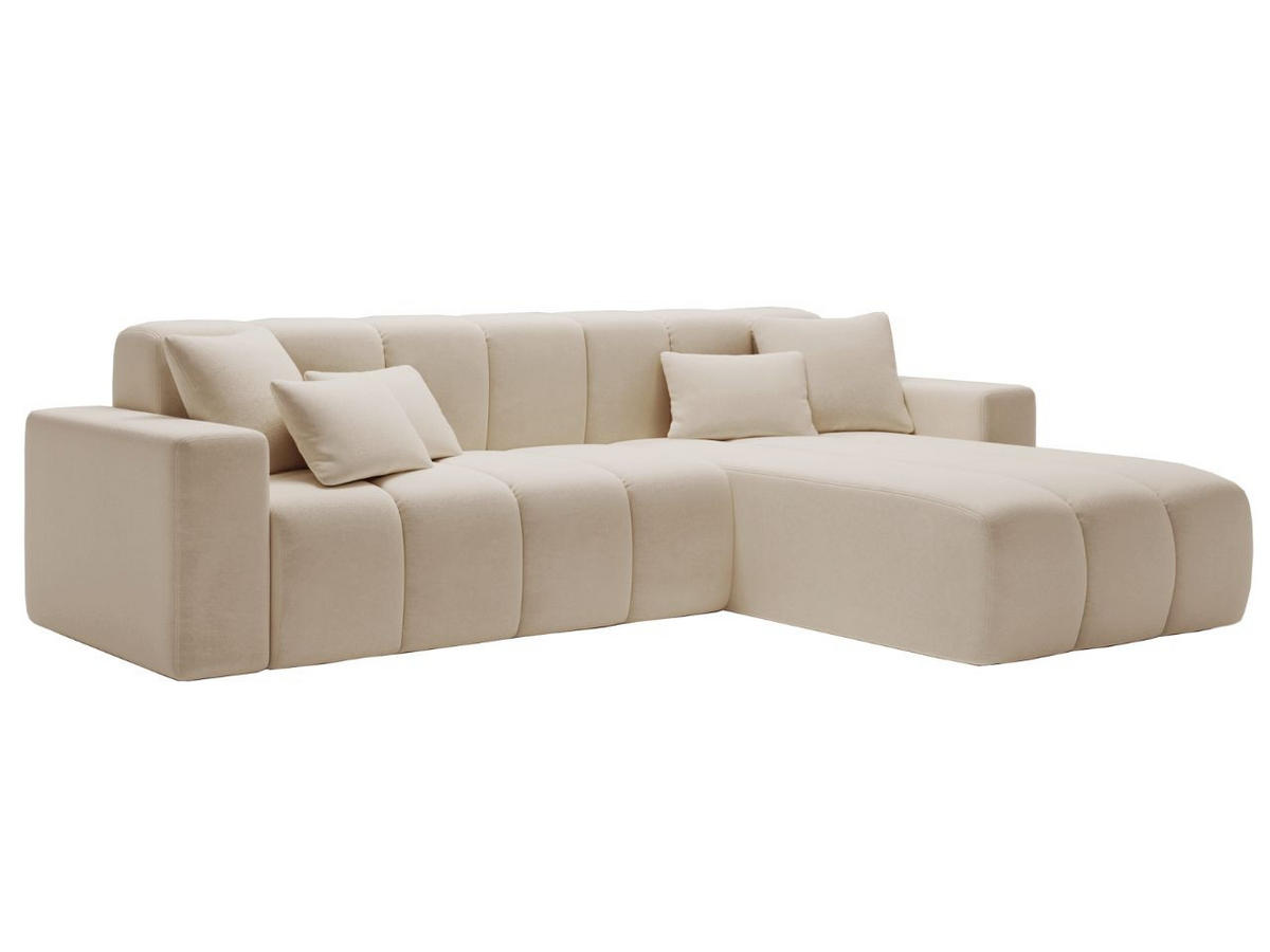 ECKSOFA Nork Beige Rechts - Beige, Holz/Textil (265/180cm) - Graingold