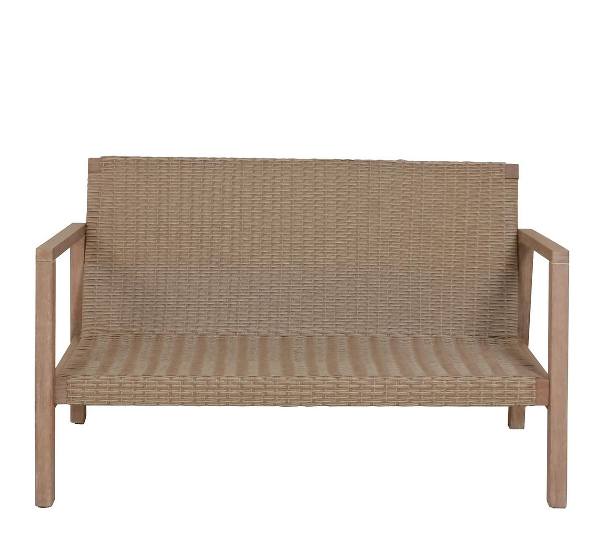 GARTENLOUNGESET Lucile 4-teilig inkl. Kissen Gartenmöbel - Braun, Holz - DELUKE