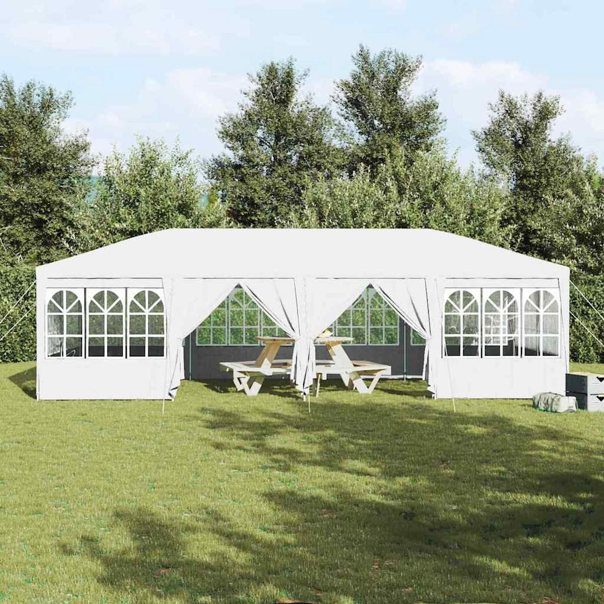 PARTY-ZELT Weiss 800/400/266 Cm Polyethylen - Weiß, Kunststoff (400/266/800cm) - vidaXL