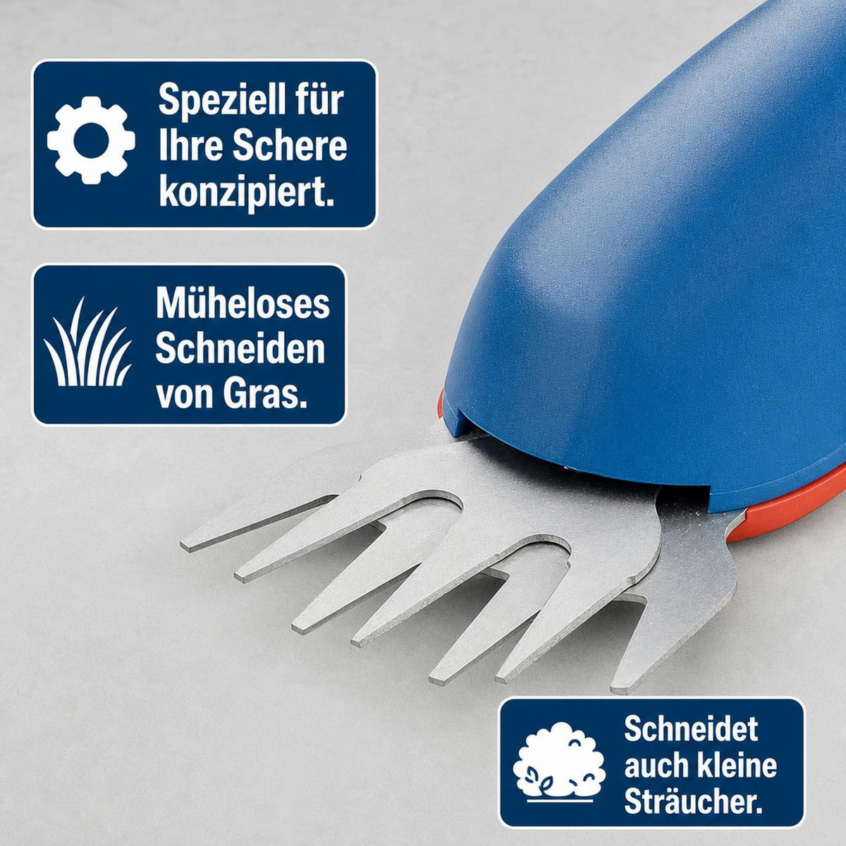 ERSATZ-GRASMESSER zu 949789 2 in 1 LI-ION Gras- und Heckenschere - Silberfarben, Metall (1/1/1.6cm) - Westfalia