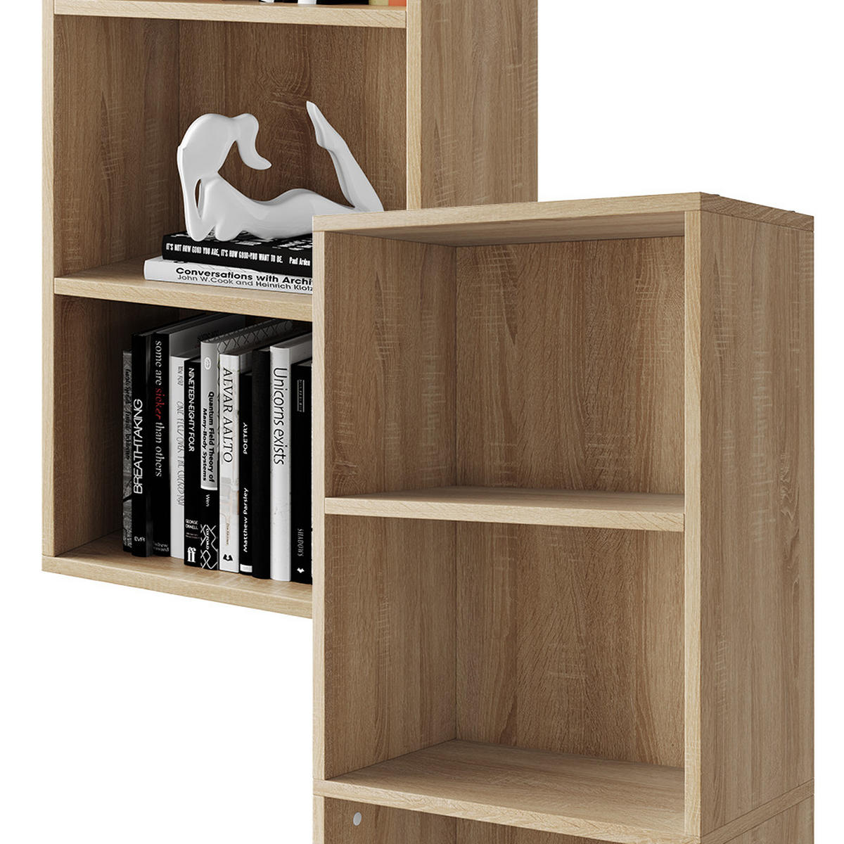 BÜCHERREGAL Bob Sonoma 40 x 132 cm mit 5 Fächern - Sonoma Eiche, Holzwerkstoff (40/132/24cm) - Vicco