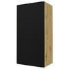 KÜCHENHÄNGESCHRANK Lamello W4/50 Schwarz Matt / Eiche Artisan 50 / 32,5 / 96cm - Eichefarben/Schwarz, Holz/Holzwerkstoff (50/96/32.5cm) - Feldmann-Wohnen