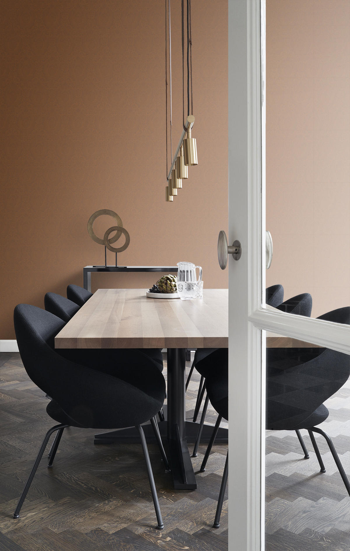 TAPETE Ornamente 53 cm x 10.05 m - Orange, Papier (53/1000cm) - Origin Wallcoverings