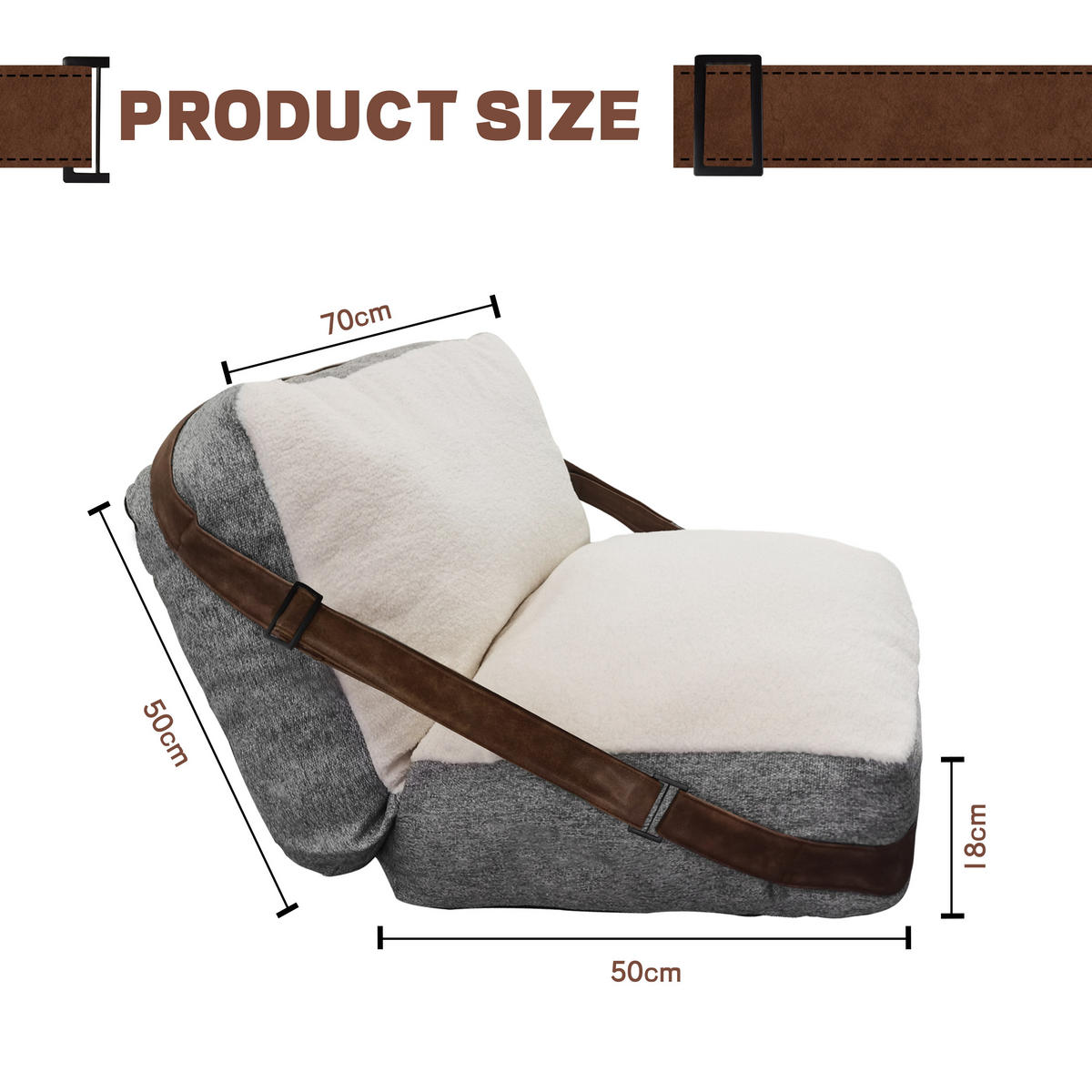 SITZSACK für Kinder Leinen grau - Grau, Textil (100/22/70cm) - Vercart