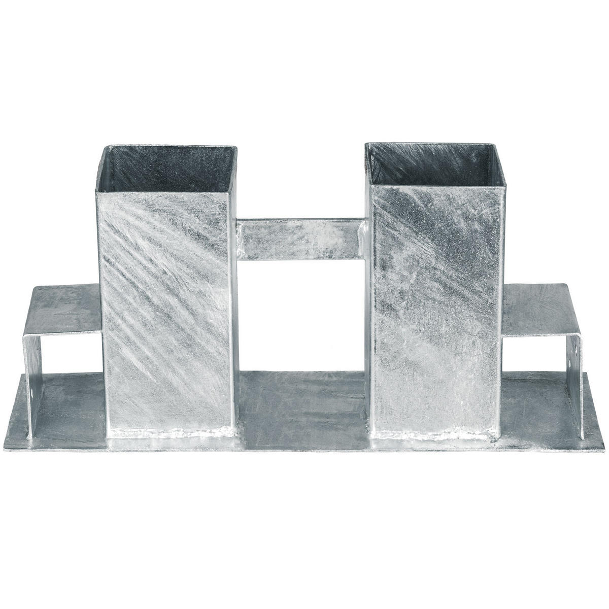 HOLZSTAPELHILFE 2er Set, für Innen und Außen,silber - Silberfarben, Metall (10/15/34cm) - tectake