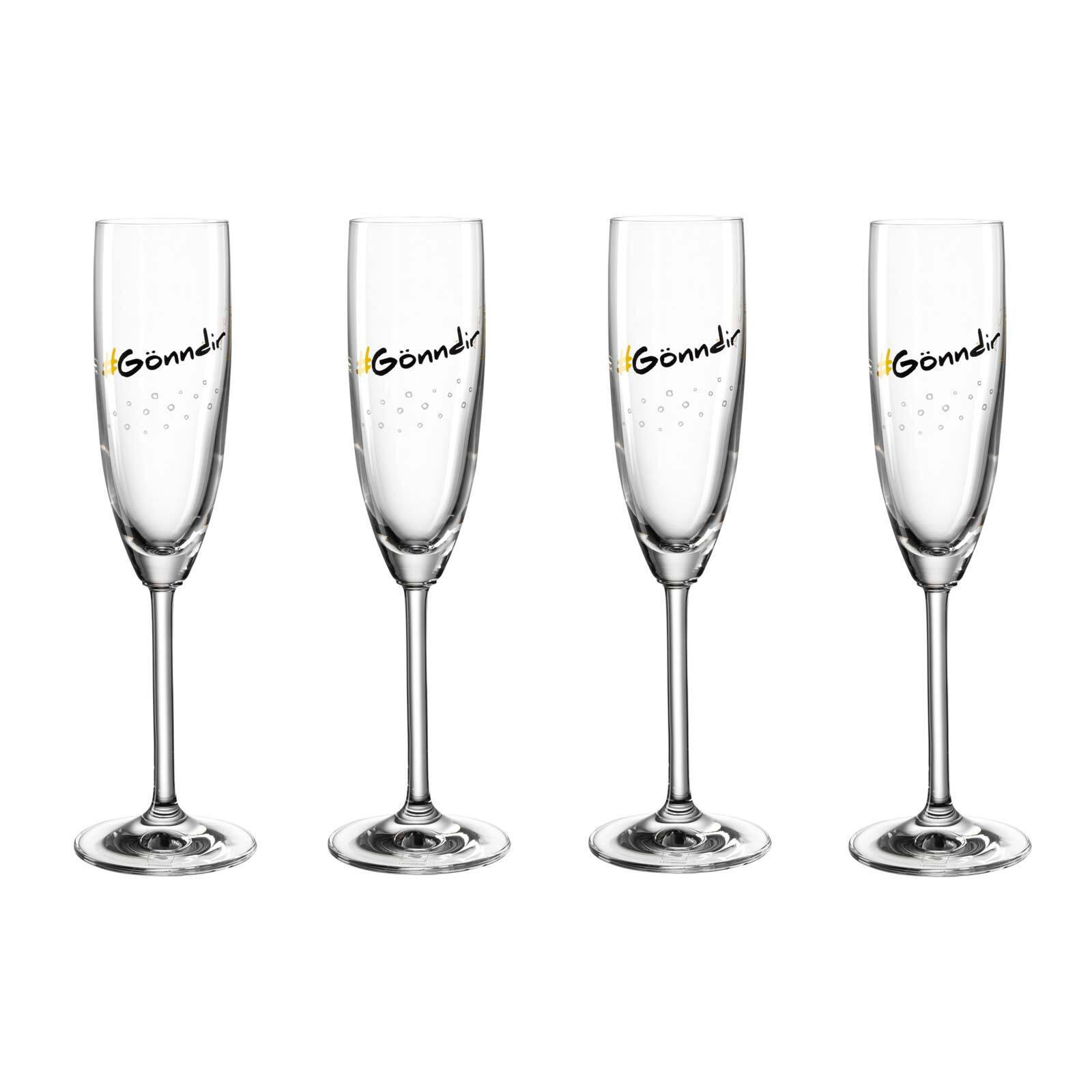 SEKTGLÄSER Presente transparent 200 ml 4er Set - Transparent, Glas (0.2L) - Leonardo Living