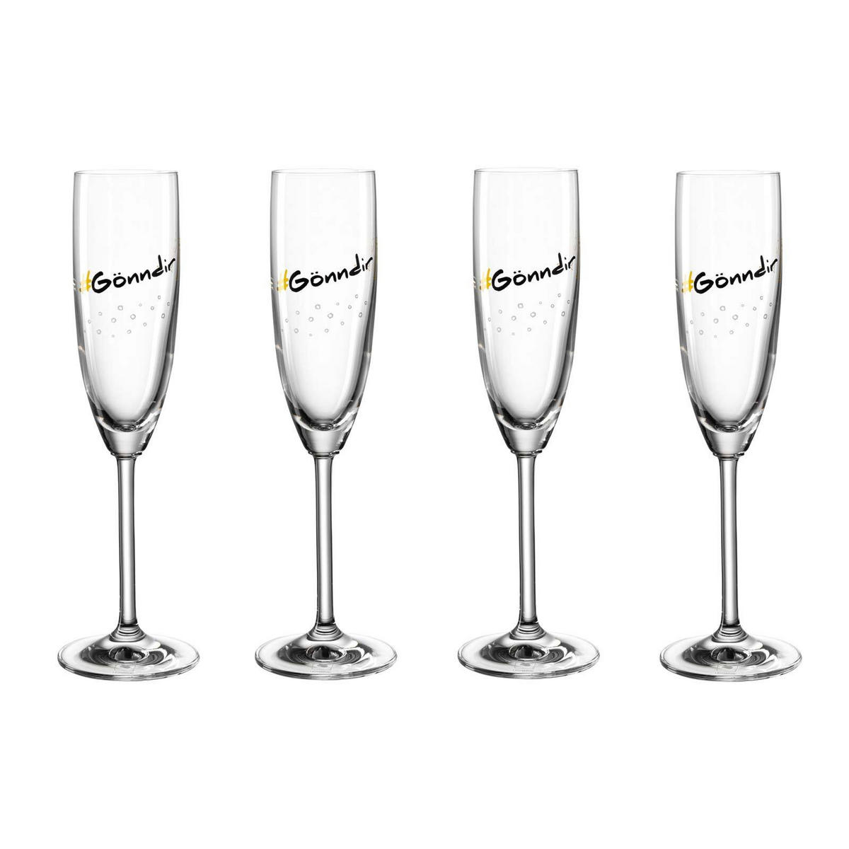 SEKTGLÄSER Presente transparent 200 ml 4er Set - Transparent, Glas (0.2L) - Leonardo Living