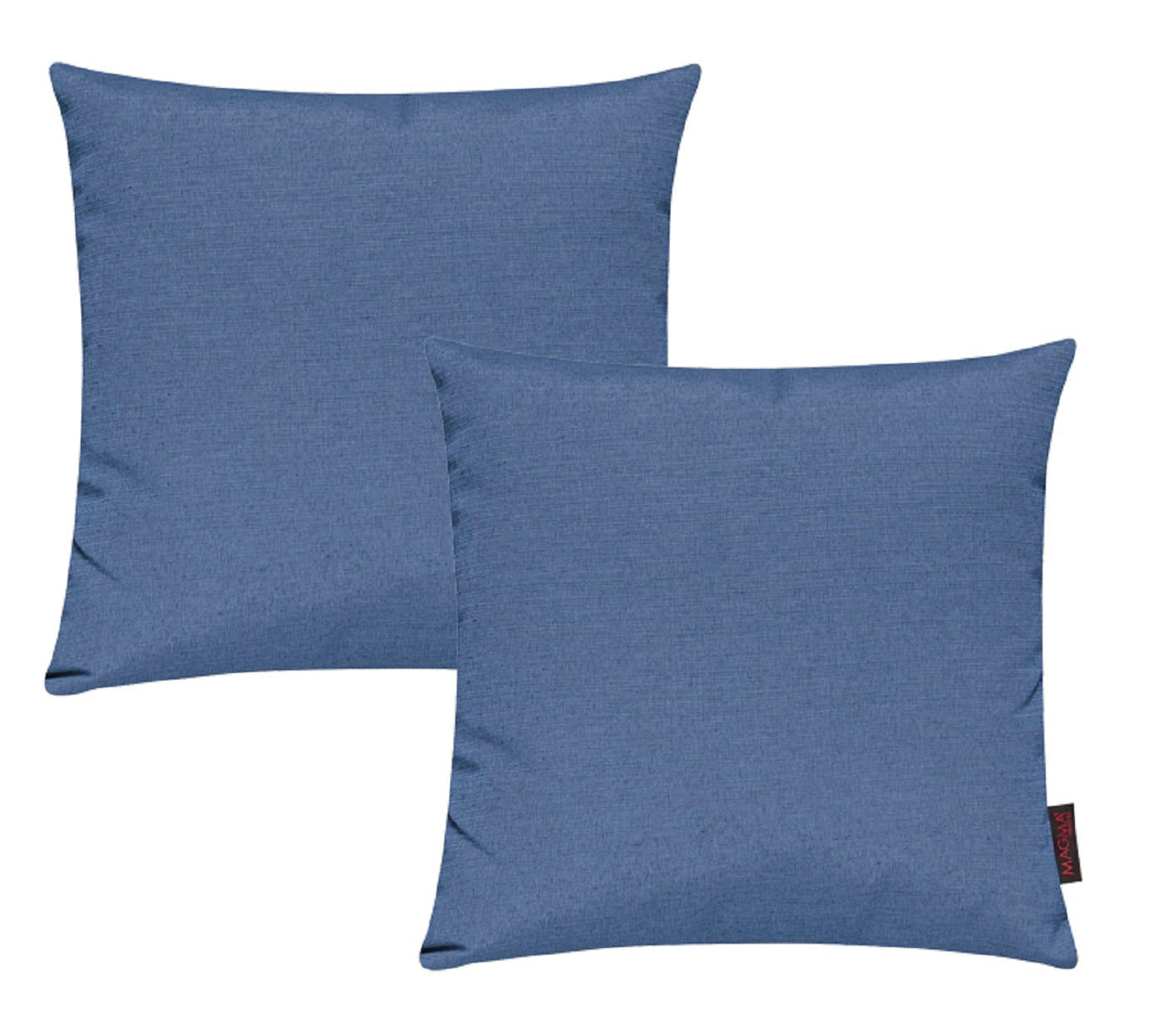 KISSENHÜLLE 2er Set Fino uni 50/50 cm - Blau, Textil (50/50cm) - Magma Heimtexx