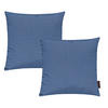 KISSENHÜLLE 2er Set Fino uni 50/50 cm - Blau, Textil (50/50cm) - Magma Heimtexx