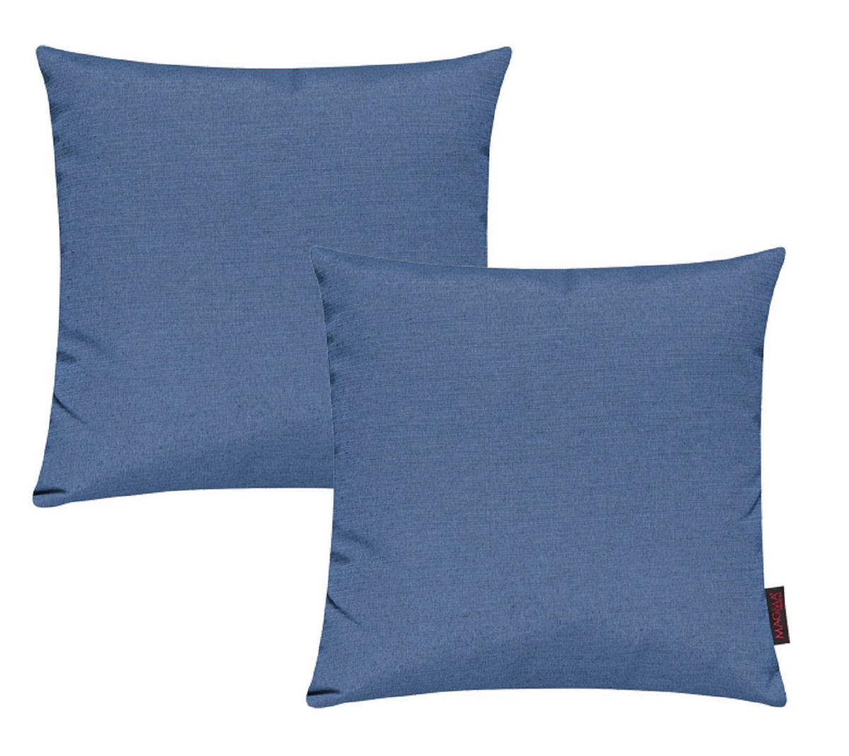 KISSENHÜLLE 2er Set Fino uni 50/50 cm - Blau, Textil (50/50cm) - Magma Heimtexx
