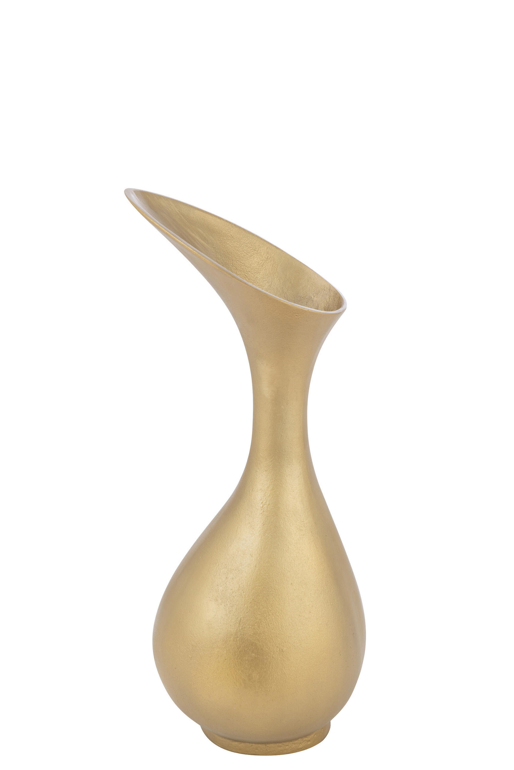 VASE OLIVIA - Aluminium - Gold - M - Ø 23,5 cm - Goldfarben, Metall (60cm) - J-Line