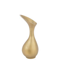 VASE OLIVIA - Aluminium - Gold - M - Ø 23,5 cm - Goldfarben, Metall (60cm) - J-Line