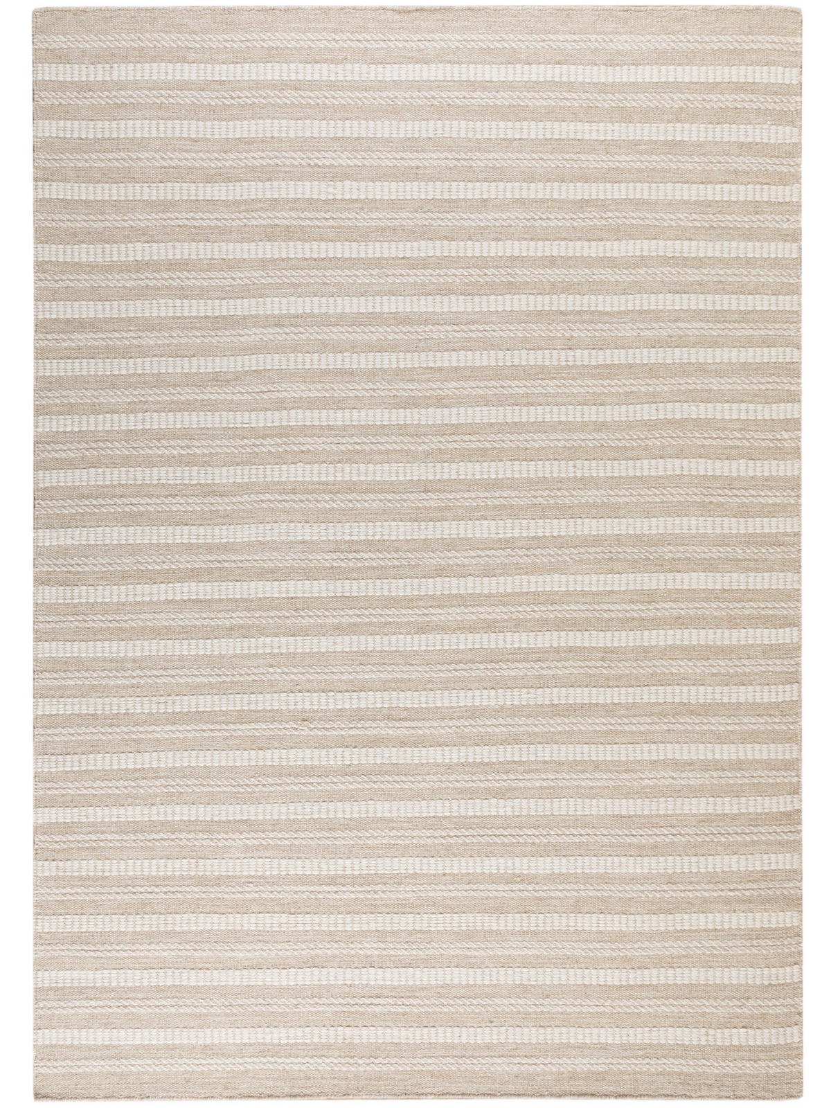 HANDWEBTEPPICH 160/230 cm Habo schmale Streifen - Beige, Naturmaterialien (160/230cm) - Steffensmeier