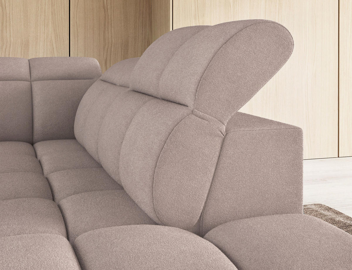 ECKSOFA Eagle R - Beige (Xillar 20) - Beige, Holzwerkstoff (258/208cm) - Möblo