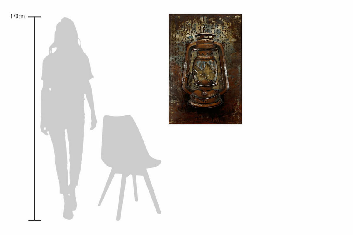 METALLBILD Braun 60/90 cm - Braun, Metall (4.5/90cm) - KUNSTLOFT