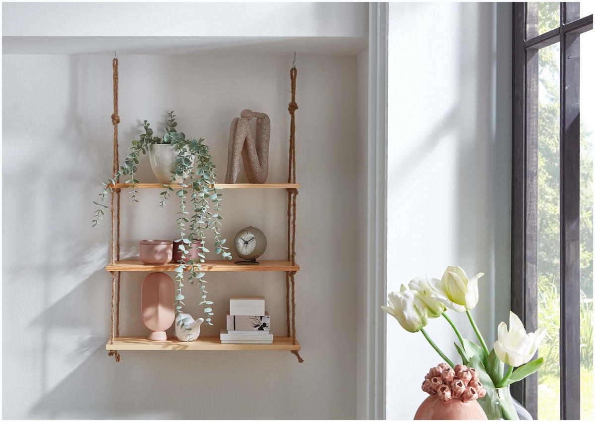 HÄNGEREGAL Pinienholz - Pinienfarben, Holz (50/75/15cm) - Xonox