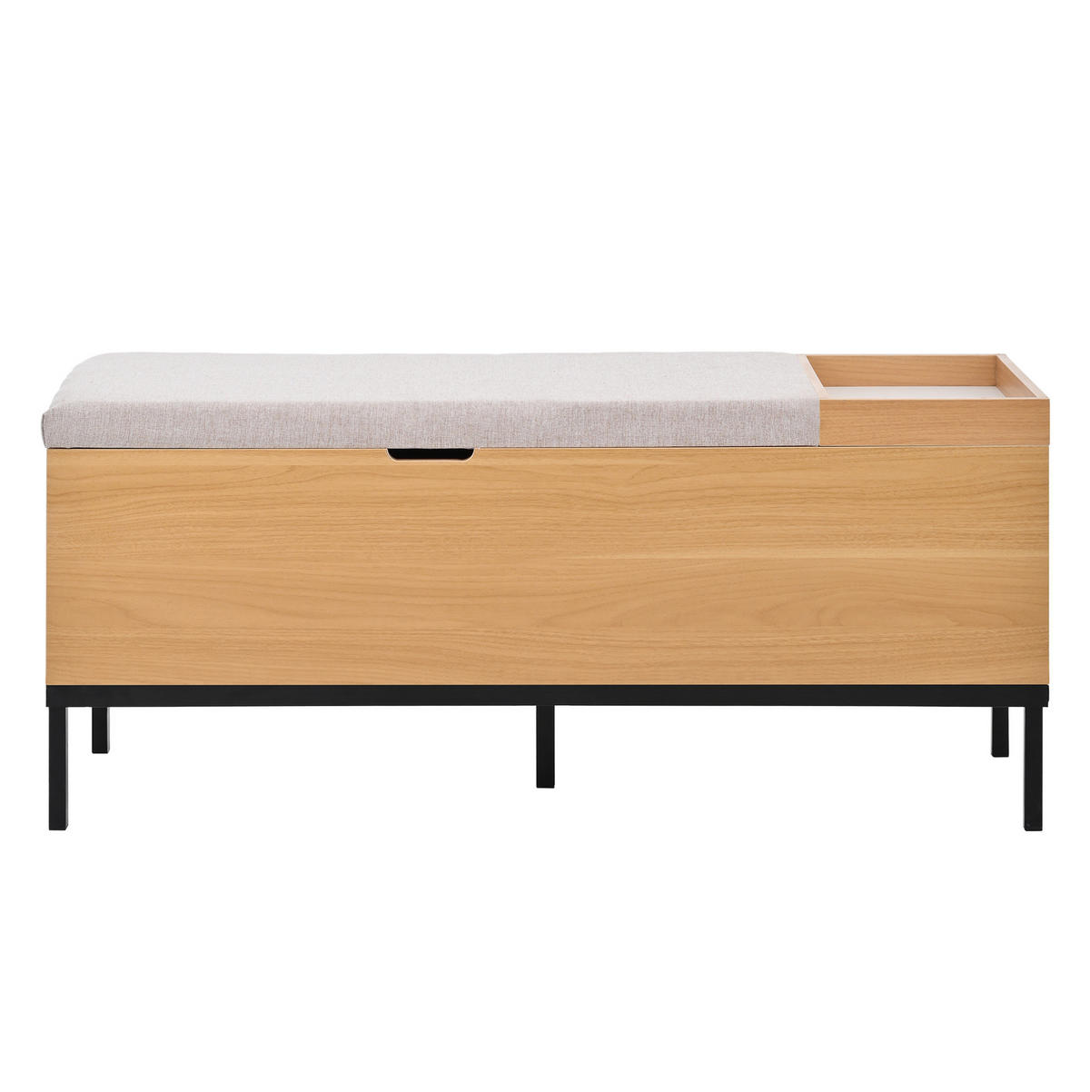 SCHUHSCHRANK 115/40/49,5 cm in Natur mit Stauraum und gepolsterter Sitzfläche - Naturfarben, Holzwerkstoff (115/40/49.5cm) - BEAOK
