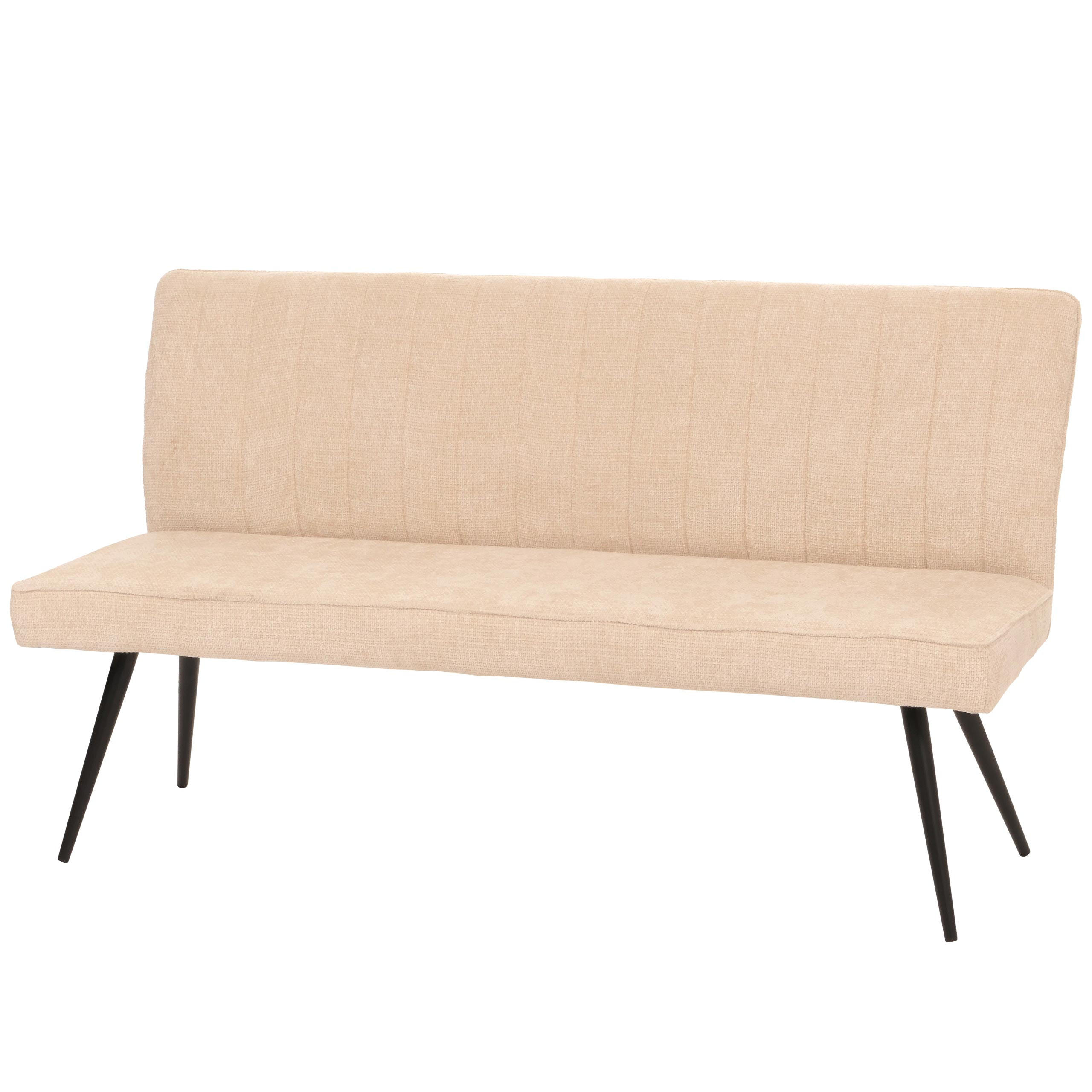 SITZBANK Beige - Dunkelgrau/Beige, Textil (160/90/60cm) - MCW