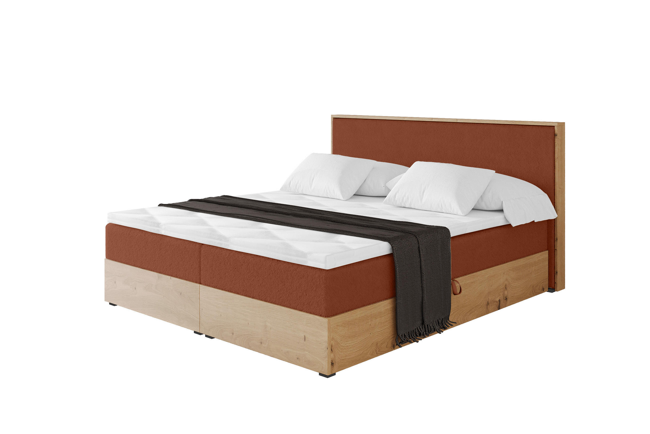 BOXBETT LOLLI9 - 140x200 - H4 Rot - Rot, Holzwerkstoff (140/200cm) - ALTDECOR