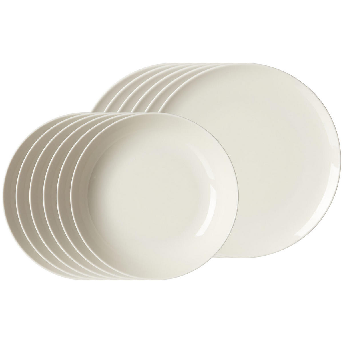 TAFELSERVICE Casablanca weiß 12er Set - Weiß, Keramik (1/1/1cm) - Ritzenhoff Breker