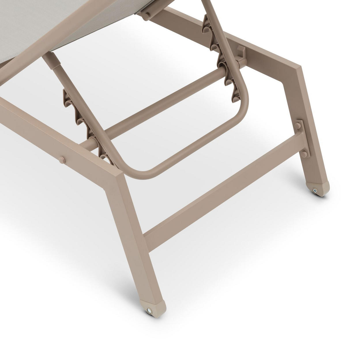 GARTENLIEGE ESPIRITU champagne - Champagner, Textil/Metall (192/31/55cm) - IDIMEX